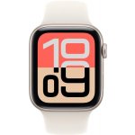 Apple Watch SE 3 (2025) 40mm Hvězdně bílý hliník s hvězdně bílým sportovním řemínkem S/M MEH34MP/A – Zboží Živě