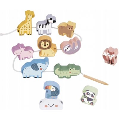 Tooky Toy Navlékání zvířátek Pastel – Hledejceny.cz
