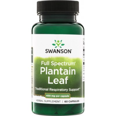 Swanson Plantain Jitrocel Větší 400 mg 60 kapslí – Hledejceny.cz
