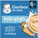 Gerber hello yogo mléčný dezert sušenka 4 x 100 g – Zboží Dáma
