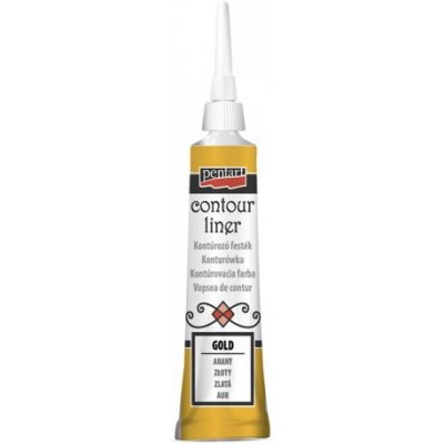Pentart Konturovací liner metalický 20 ml ZLATÁ – Zboží Dáma