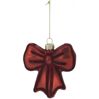 Chic Antique Červená vánoční skleněná ozdoba mašle Bow – 8*2*8 cm – Hledejceny.cz