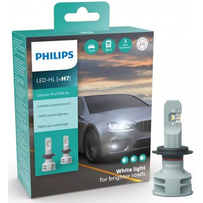 Philips Ultinon Pro5100 HL H7-LED PX26d 12/24V 12W 11972U51X2 2 ks – Hledejceny.cz