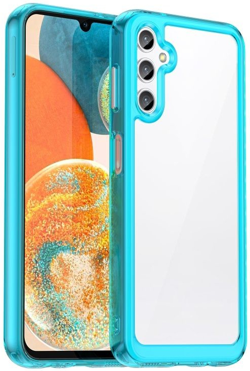 Pouzdro Colorful Acrylic case Samsung Galaxy A54 5G čiré-modré