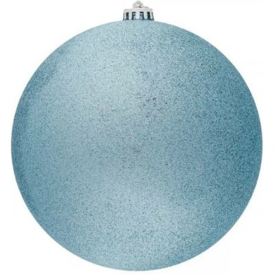 DECOLED Velká vánoční ozdoba 30 cm plastová koule světle modrá glitter – Hledejceny.cz