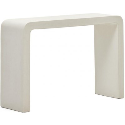 Kave Home Aiguablava 120 x 35 cm Bílý cementový zahradní toaletní stolek – Hledejceny.cz