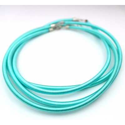 Hedvábný náhrdelník 5 mm tyrkysový – Sleviste.cz