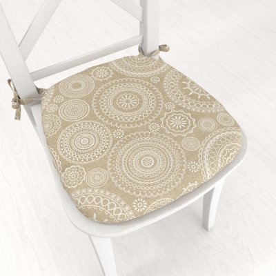 Biante Leona LN-170 Bílé mandaly na režném 39 x 37 x 3 cm oblý – Hledejceny.cz