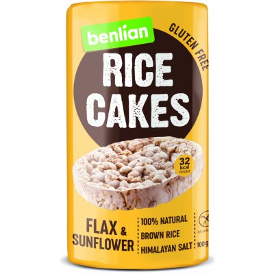 Benlian Rice cakes rýžové chlebíčky len a slunečnice 100 g – Zboží Dáma