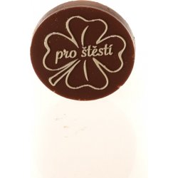 Čokoládovna Troubelice Čokoládové kolečko čtyřlístek mléčná 51% 5 g