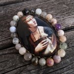 Autorská skleněná brož Růže S0646 – Zboží Dáma