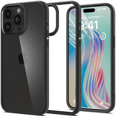 Spigen Crystal Hybrid iPhone 15 PRO Matte černé – Zboží Mobilmania