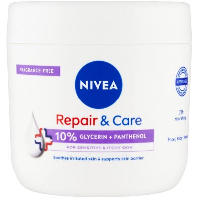 Nivea Hydratační tělový krém pro citlivou pokožku Repair & Care 400 ml – Hledejceny.cz