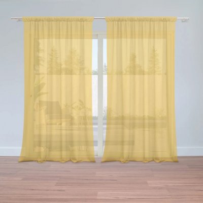 Sablio Záclony Žlutooranžová: 2ks 150x250cm – Hledejceny.cz