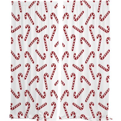 IMPAR Závěsy Vánoční hůlky (Rozměr : 140x250, Materiál: Interlock) – Hledejceny.cz