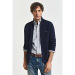 Gant Cotton Pique Zip Cardigan Evening Blue – Zboží Mobilmania