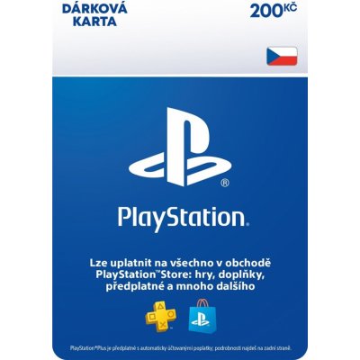 PlayStation Store dárková karta 200 Kč CZ – Zbozi.Blesk.cz