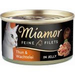 Miamor Cat Filet konzerva tuňák+křepel. vejce želé100g