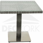 DEOKORK Zahradní ratanový stůl GINA 80x80 cm (šedá) – Hledejceny.cz