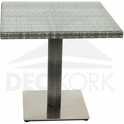 DEOKORK Zahradní ratanový stůl GINA 80x80 cm (šedá) – Hledejceny.cz