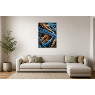 Obraz na plátně – Propletená mikroskopická vlákna 75 × 105 cm – Hledejceny.cz