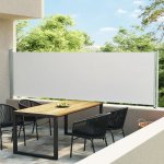 vidaXL Zatahovací boční markýza krémová 140 x 600 cm – HobbyKompas.cz