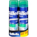 Gillette Series Sensitive gel na holení 2 x 200 ml – Zboží Dáma
