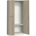 Primo White Kancelářská šatní skříň , 1 police, šatní tyč, 1781 x 800 x 500 mm, bílá/dub přírodní – Zboží Dáma