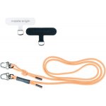 6mm šňůrka na telefon Mobile Origin Lanyard rope 82 - 163cm - světle oranžová – Zboží Živě