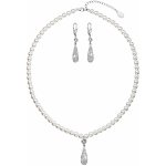 Pavona sada s krystaly Swarovski náušnice a přívěšek bílé perly slza 39121.1 – Sleviste.cz