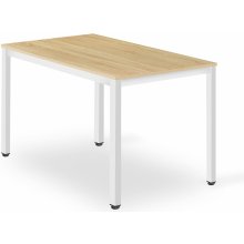 LEOBERT Stůl TESSA 120cm x 60cm - dub / bílé nohy