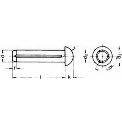 hřeb rýhovaný 2.5x5 BEZ PÚ půlkulatá hlava DIN 1476 – Hledejceny.cz