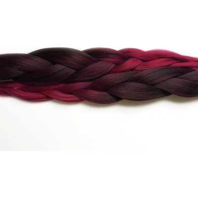 Kanekalon Easy Braid Barva: FR-9 (ombré černá-vínová, black-burgundy shaded), Značka: Easy Braid – Hledejceny.cz