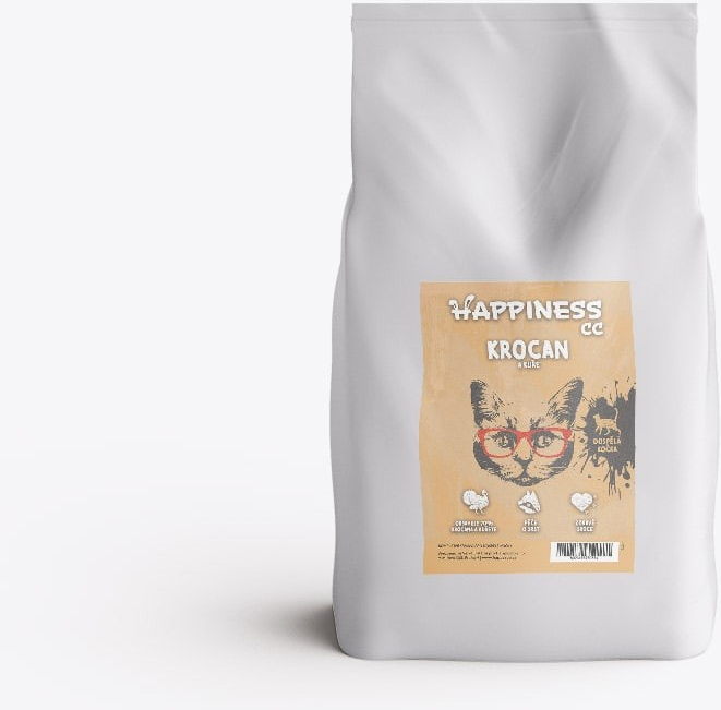 HAPPINESS Connoisseur Cat Adult krocan a kuře 1,5 kg