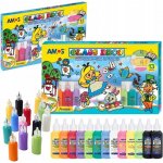 Amos Velká sada Barvy na sklo 13 ks po 22 ml + šablony a folie – Zboží Mobilmania