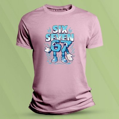 Sandratex Dětské tričko s potiskem 67 SIX SEVEN Růžová – Zbozi.Blesk.cz