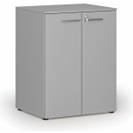 Primo Kancelářská skříň s dveřmi GRAY, 2 police, 1027 x 800 x 640 mm, šedá – Zboží Dáma