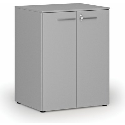 Primo Kancelářská skříň s dveřmi GRAY, 2 police, 1027 x 800 x 640 mm, šedá – Zboží Dáma