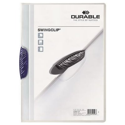 Desky s rychlovazačem Durable Swingclip 30, tmavě modrá, s klipem, A4, PP – Zboží Mobilmania
