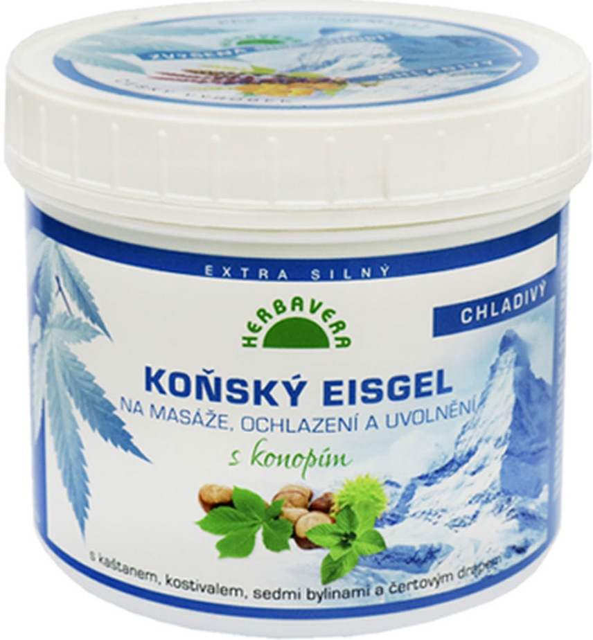 Herbavera konopný eisgel s mátou a mentolem 500 ml