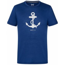 Super natural pánské merino triko Anchor Tee Blue Depths/Feather grey