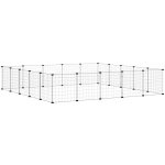 vidaXL 20panelová ohrádka pro zvířata s dvířky černá 35 x 35 cm ocel – Zboží Dáma