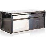 Banquet Chlebník nerezový QUADRA 39,5 x 20,5 x 18 cm, černý lem – Sleviste.cz