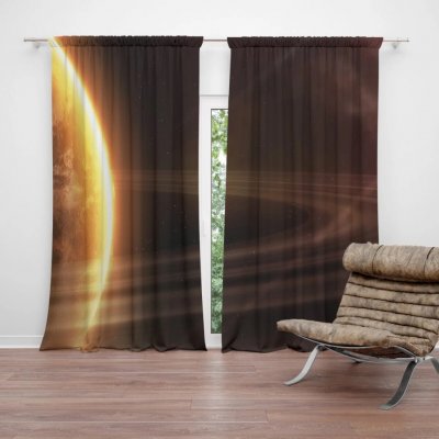 Sablio Zatemňovací Závěsy BLACKOUT Vesmír: 2ks 140x250cm – Zboží Dáma