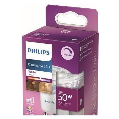 Philips 8718699775810 LED žárovka 1x4W GU10 345lm 3000K bílá, bodová, stmívatelná, Eyecomfort – Zbozi.Blesk.cz