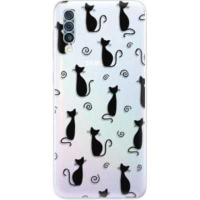 iSaprio Cat pattern 05 Samsung Galaxy A50 černé