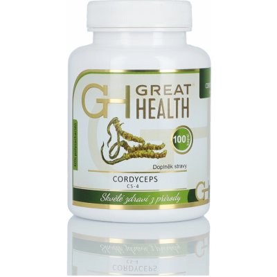 Great Health Cordyceps sinensis CS-4 40% polysacharidů 100 tobolek 500 mg