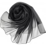 Classic Scarf černá šála s hedvábím,šotola – Zboží Mobilmania