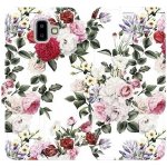 Pouzdro Mobiwear parádní flip Samsung Galaxy J6 Plus 2018 - MD01S Růže na bílé – Zboží Mobilmania