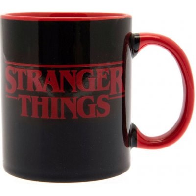 CurePink Černý keramický hrnek Stranger Things Logo 315 ml – Zboží Mobilmania